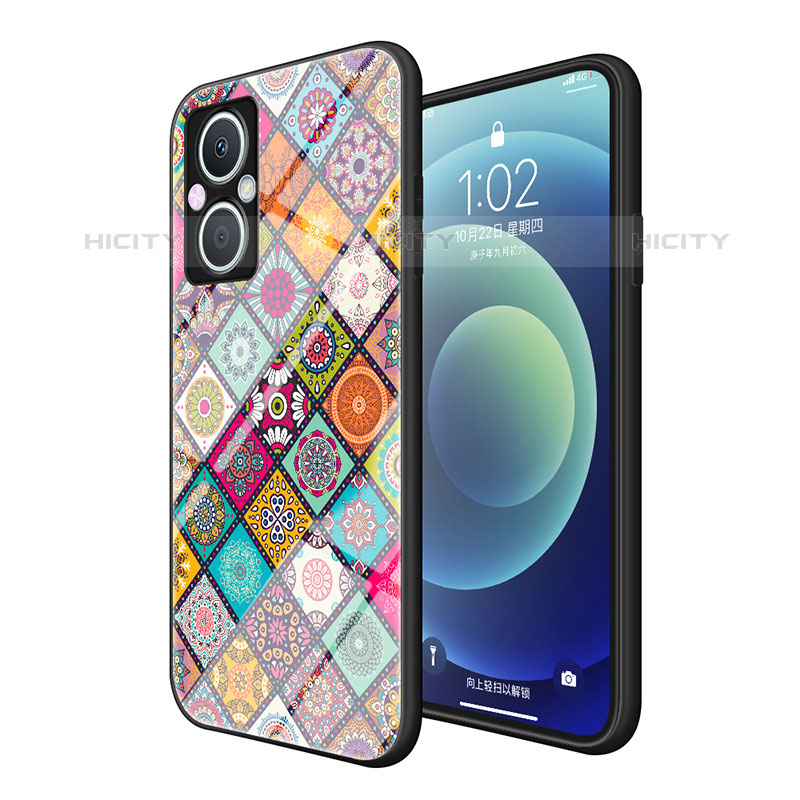 Custodia Silicone Gel Laterale Fantasia Modello Specchio Cover LS2 per Oppo Reno8 Z 5G