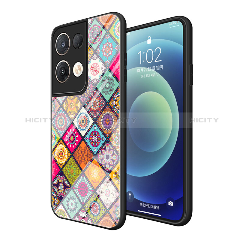 Custodia Silicone Gel Laterale Fantasia Modello Specchio Cover LS2 per Oppo Reno9 Pro+ Plus 5G Colorato