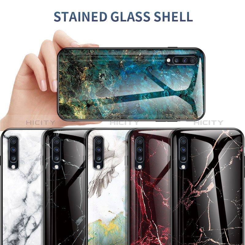 Custodia Silicone Gel Laterale Fantasia Modello Specchio Cover LS2 per Samsung Galaxy A70S