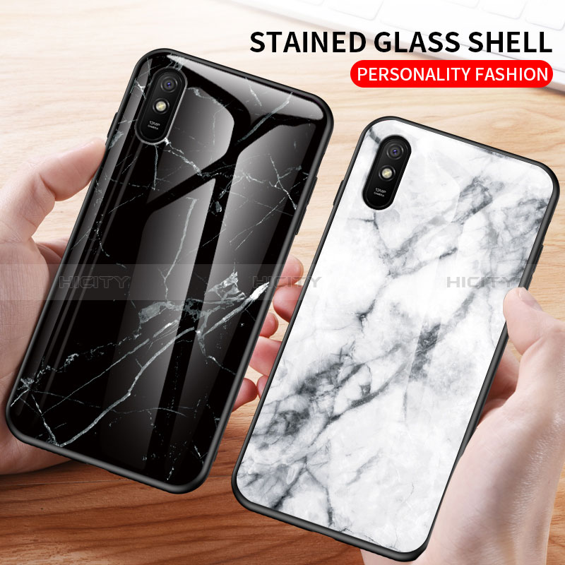 Custodia Silicone Gel Laterale Fantasia Modello Specchio Cover LS2 per Xiaomi Redmi 9A