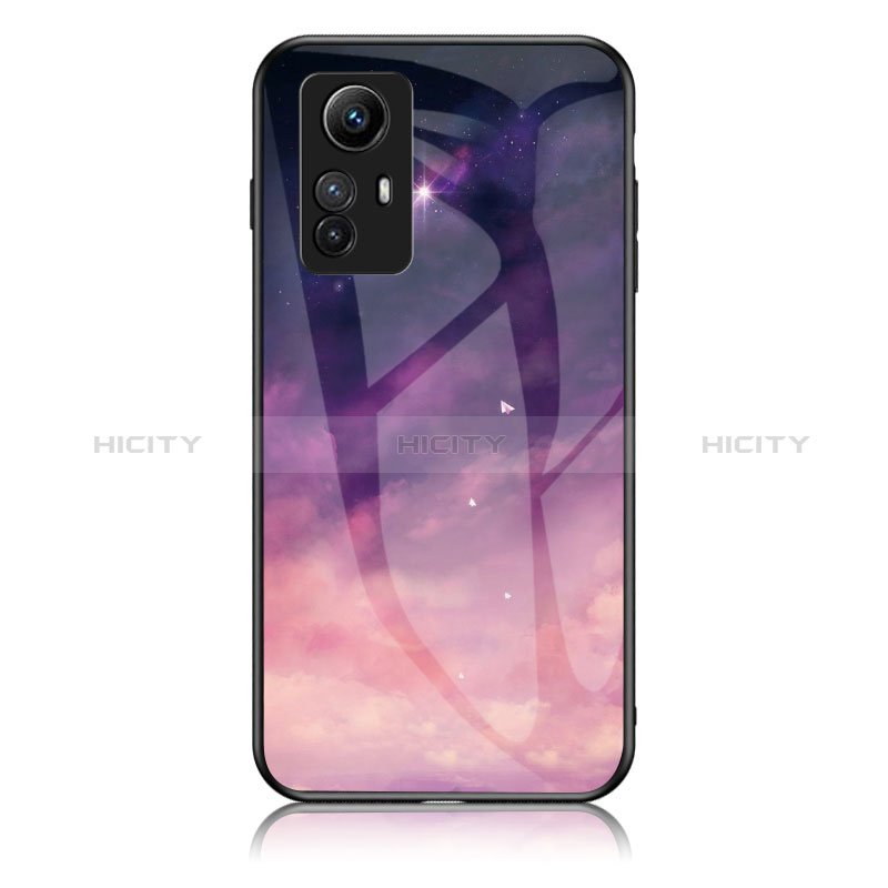 Custodia Silicone Gel Laterale Fantasia Modello Specchio Cover LS2 per Xiaomi Redmi Note 12S Viola