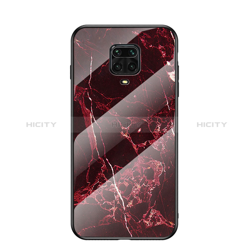 Custodia Silicone Gel Laterale Fantasia Modello Specchio Cover LS2 per Xiaomi Redmi Note 9 Pro Max Rosso