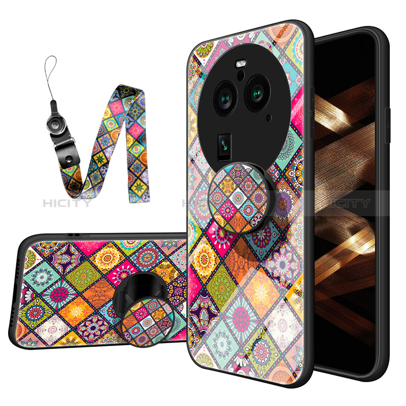 Custodia Silicone Gel Laterale Fantasia Modello Specchio Cover LS3 per Oppo Find X6 Pro 5G Multicolore