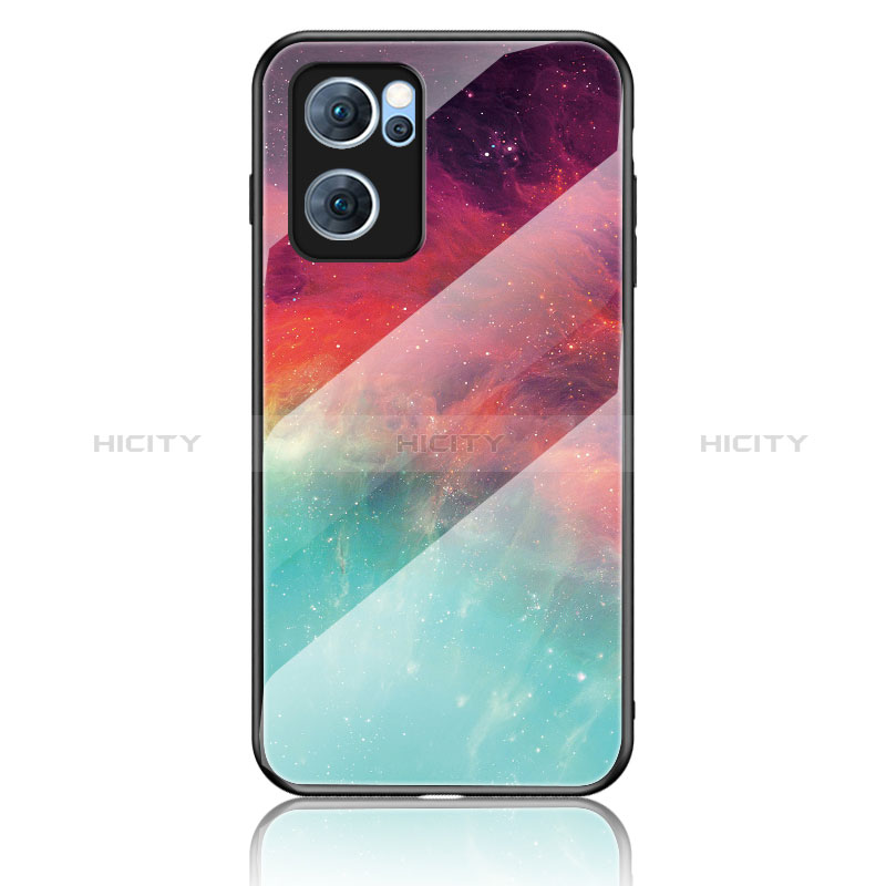 Custodia Silicone Gel Laterale Fantasia Modello Specchio Cover LS4 per Oppo Find X5 Lite 5G