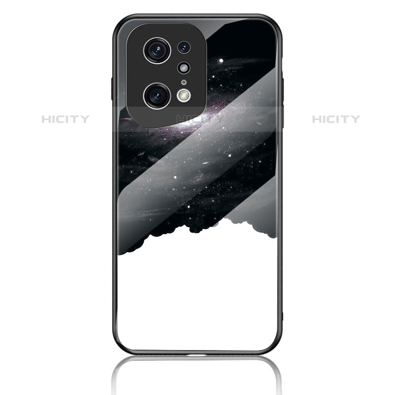 Custodia Silicone Gel Laterale Fantasia Modello Specchio Cover LS4 per Oppo Find X5 Pro 5G