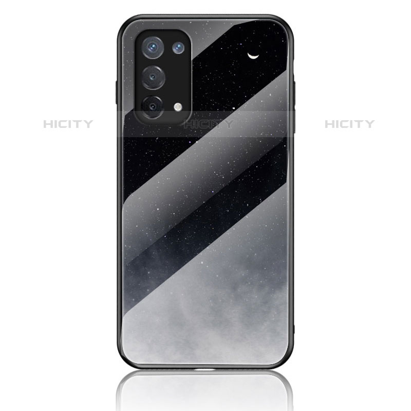 Custodia Silicone Gel Laterale Fantasia Modello Specchio Cover LS4 per Oppo Reno6 Lite Grigio