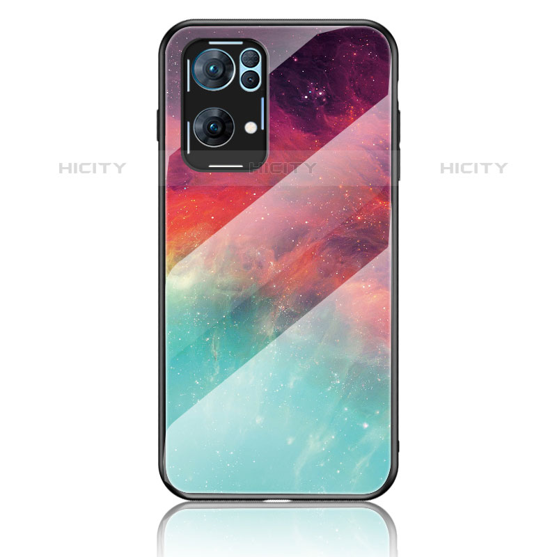 Custodia Silicone Gel Laterale Fantasia Modello Specchio Cover LS4 per Oppo Reno7 Pro 5G