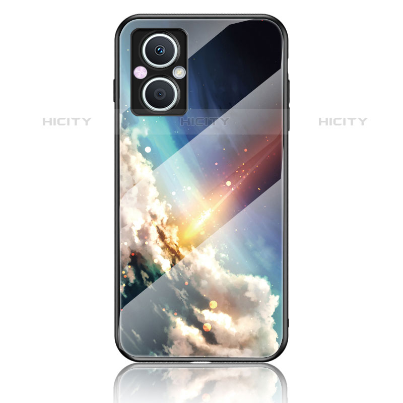 Custodia Silicone Gel Laterale Fantasia Modello Specchio Cover LS4 per Oppo Reno8 Lite 5G Multicolore