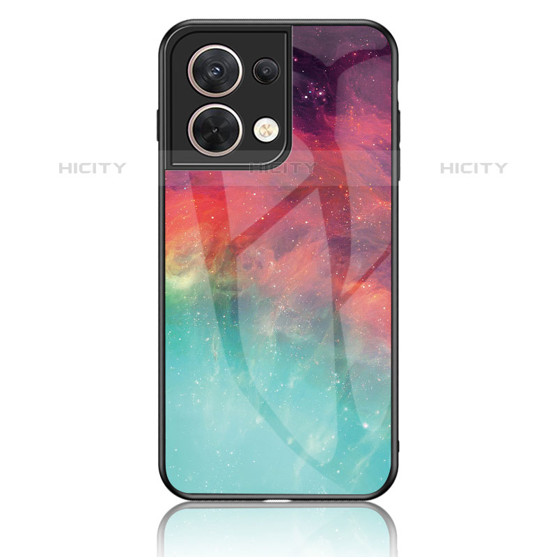 Custodia Silicone Gel Laterale Fantasia Modello Specchio Cover LS4 per Oppo Reno9 Pro 5G