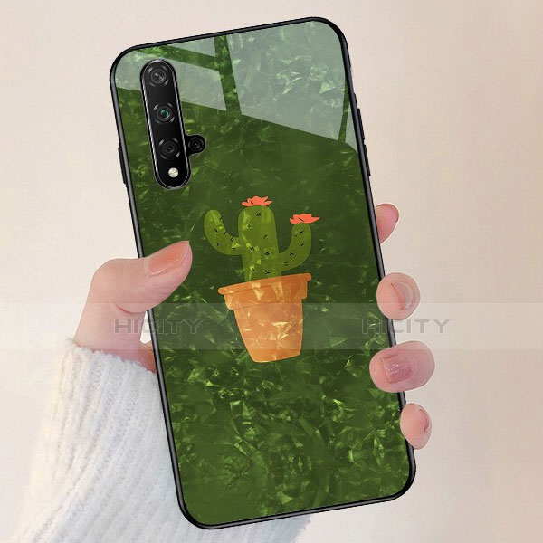 Custodia Silicone Gel Laterale Fantasia Modello Specchio Cover M01 per Huawei Honor 20S Verde