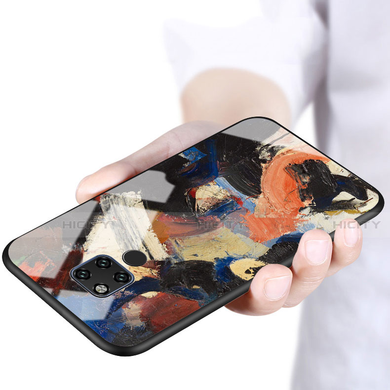 Custodia Silicone Gel Laterale Fantasia Modello Specchio Cover M02 per Huawei Mate 20 X 5G