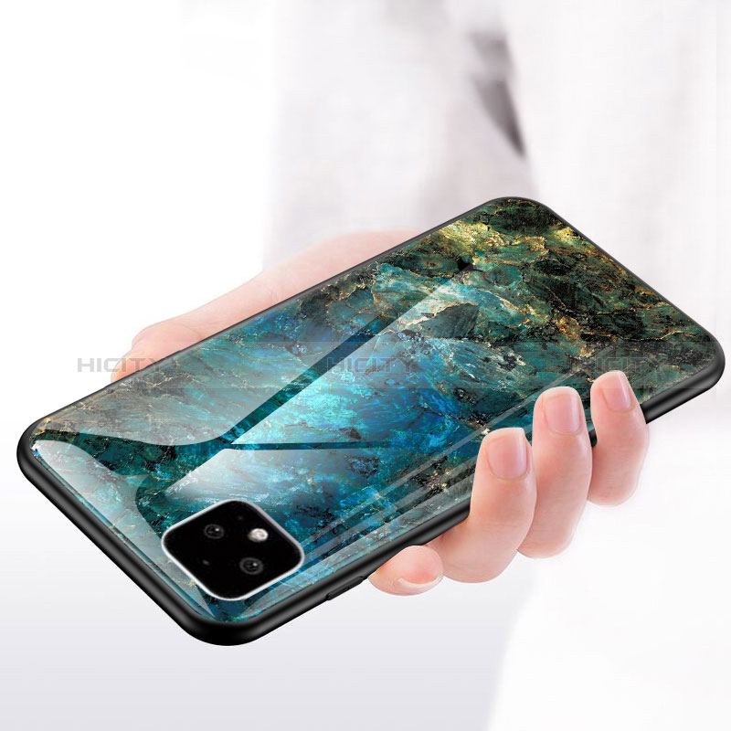 Custodia Silicone Gel Laterale Fantasia Modello Specchio Cover per Google Pixel 4