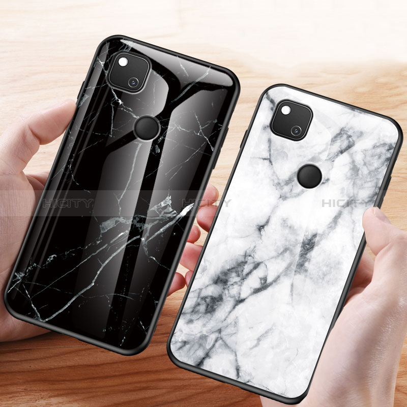 Custodia Silicone Gel Laterale Fantasia Modello Specchio Cover per Google Pixel 4a