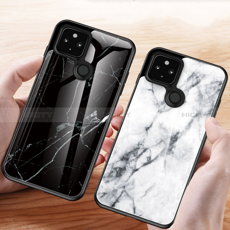 Custodia Silicone Gel Laterale Fantasia Modello Specchio Cover per Google Pixel 5 XL 5G