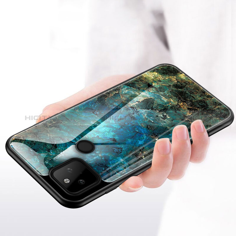 Custodia Silicone Gel Laterale Fantasia Modello Specchio Cover per Google Pixel 5a 5G