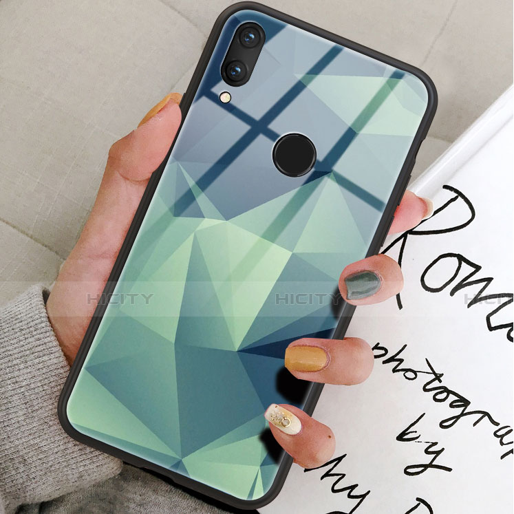 Custodia Silicone Gel Laterale Fantasia Modello Specchio Cover per Huawei Honor View 10 Lite Verde