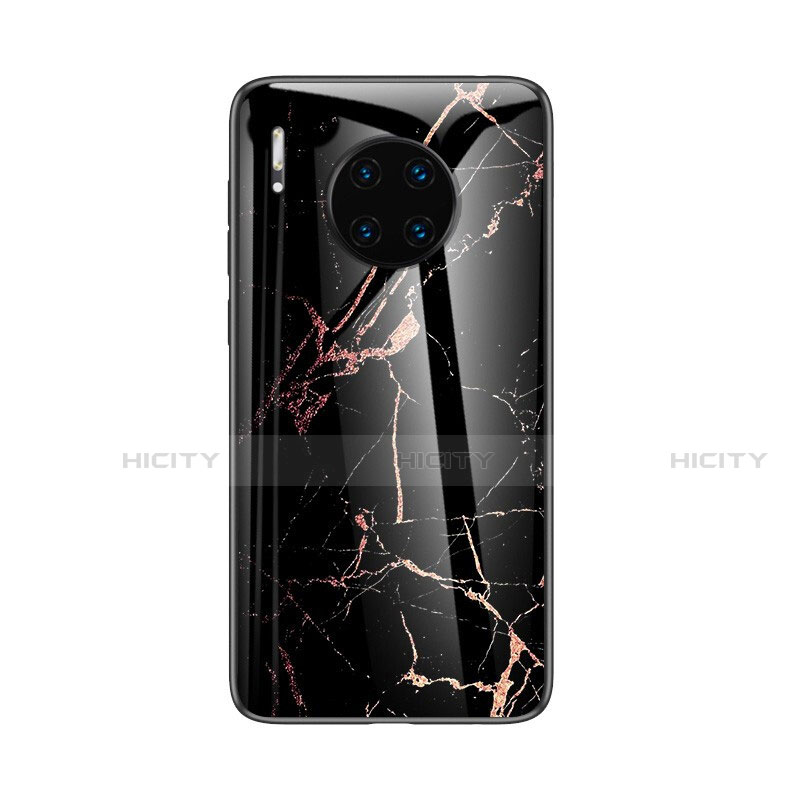 Custodia Silicone Gel Laterale Fantasia Modello Specchio Cover per Huawei Mate 30 Pro Nero