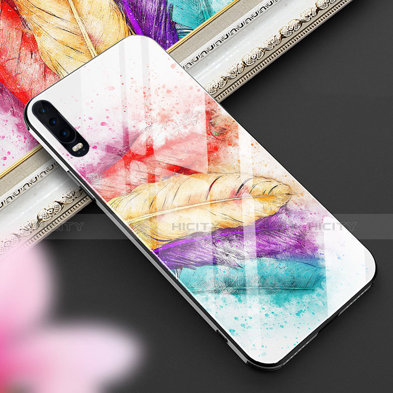 Custodia Silicone Gel Laterale Fantasia Modello Specchio Cover per Huawei P30