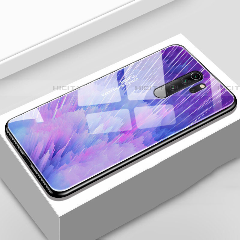 Custodia Silicone Gel Laterale Fantasia Modello Specchio Cover per Oppo A5 (2020) Viola