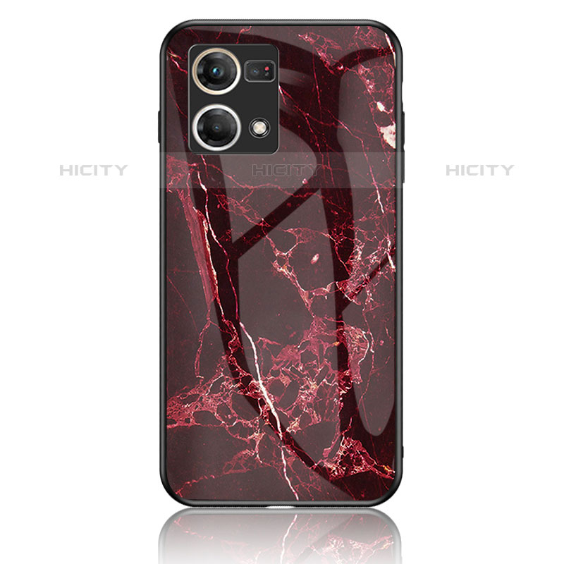 Custodia Silicone Gel Laterale Fantasia Modello Specchio Cover per Oppo F21s Pro 4G Rosso