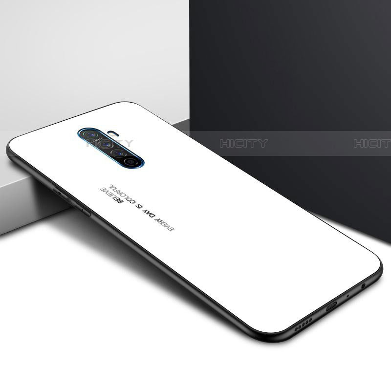 Custodia Silicone Gel Laterale Fantasia Modello Specchio Cover per Oppo Reno Ace Bianco