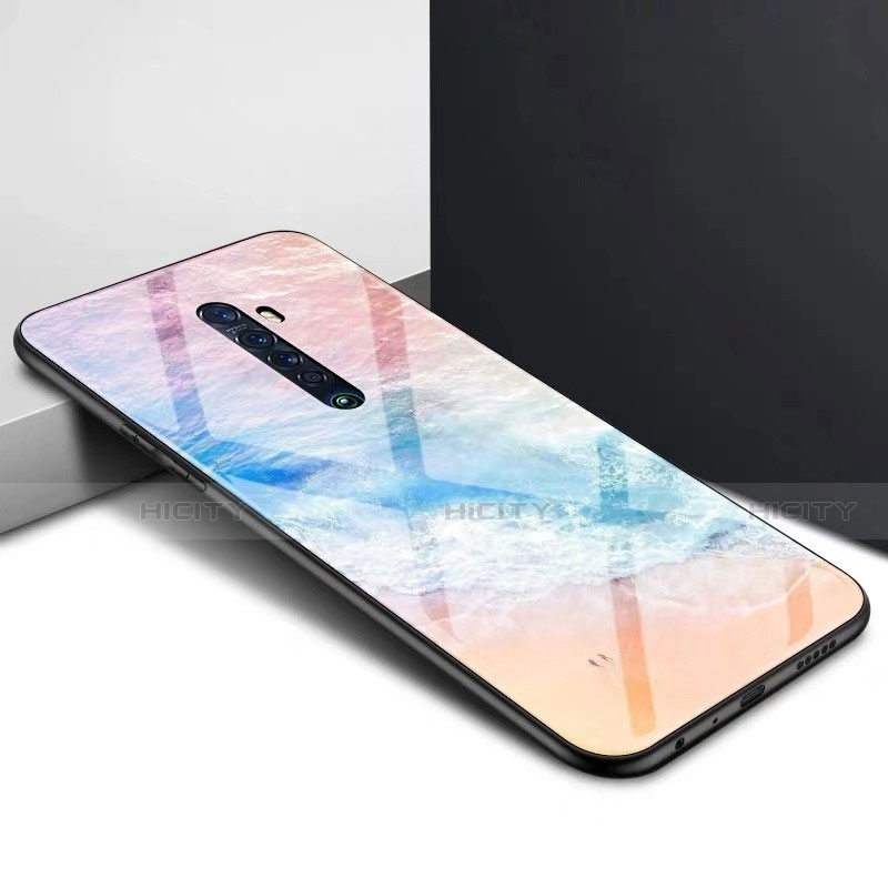 Custodia Silicone Gel Laterale Fantasia Modello Specchio Cover per Oppo Reno2