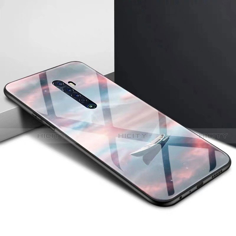 Custodia Silicone Gel Laterale Fantasia Modello Specchio Cover per Oppo Reno2