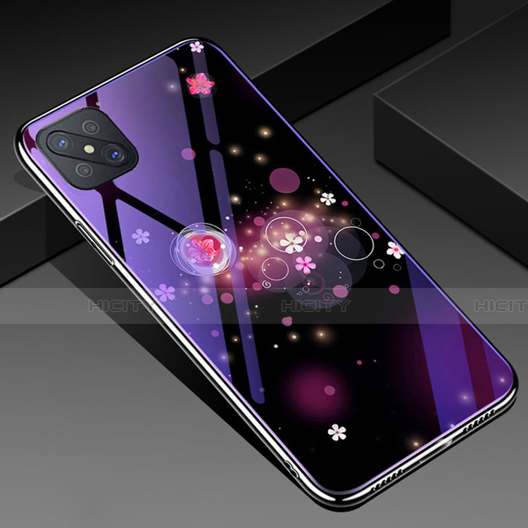 Custodia Silicone Gel Laterale Fantasia Modello Specchio Cover per Oppo Reno4 Z 5G