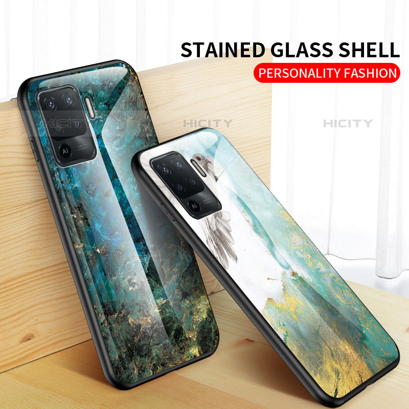 Custodia Silicone Gel Laterale Fantasia Modello Specchio Cover per Oppo Reno5 Lite