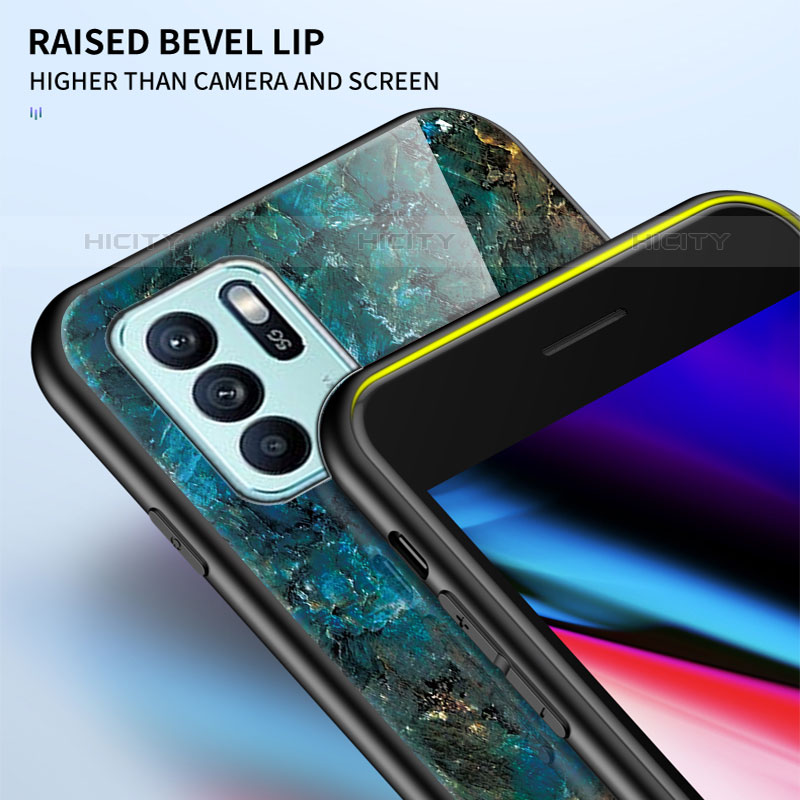 Custodia Silicone Gel Laterale Fantasia Modello Specchio Cover per Oppo Reno6 Z 5G