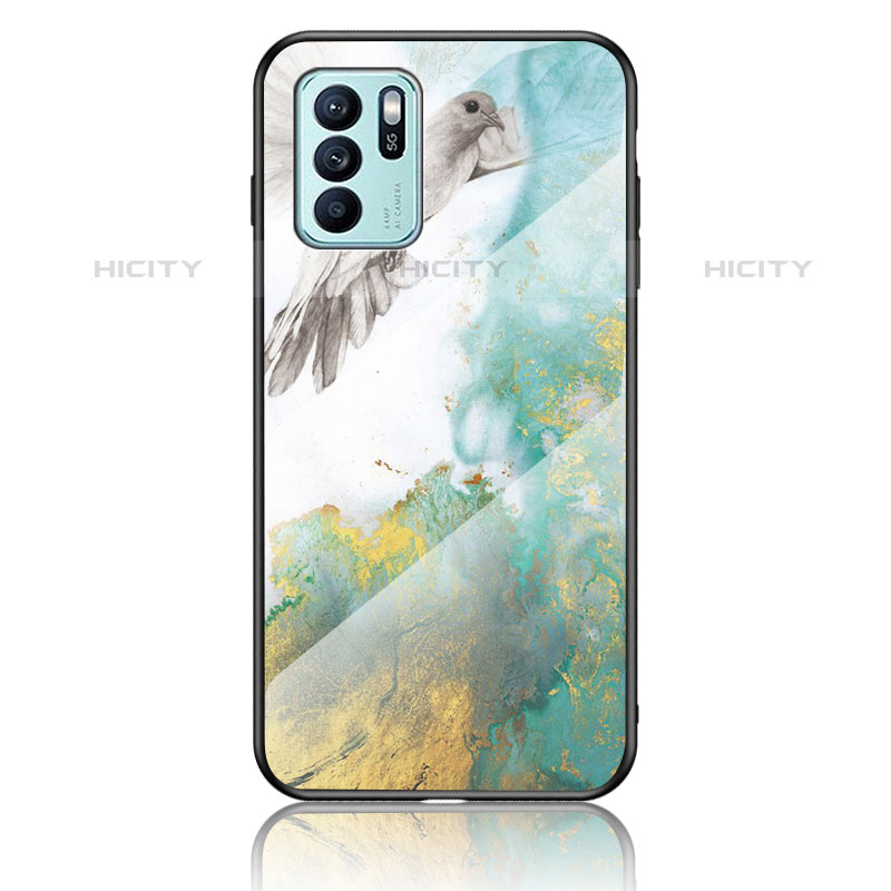 Custodia Silicone Gel Laterale Fantasia Modello Specchio Cover per Oppo Reno6 Z 5G