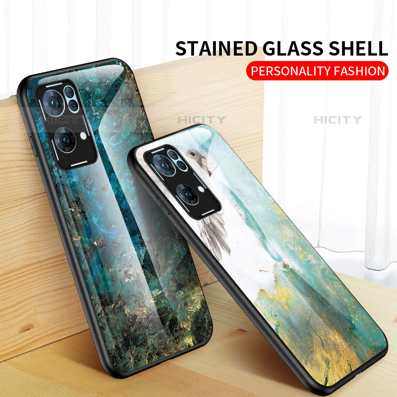 Custodia Silicone Gel Laterale Fantasia Modello Specchio Cover per Oppo Reno7 Pro 5G