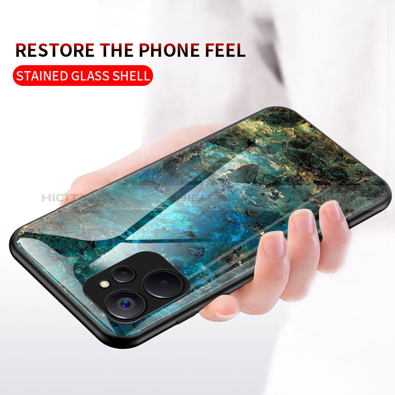 Custodia Silicone Gel Laterale Fantasia Modello Specchio Cover per Realme 10T 5G