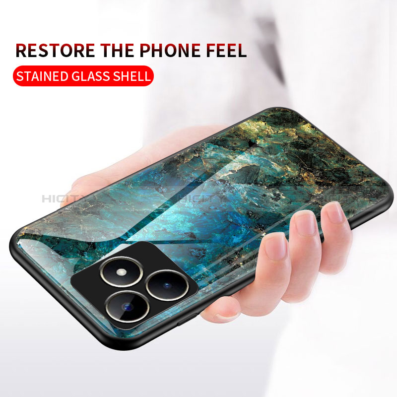 Custodia Silicone Gel Laterale Fantasia Modello Specchio Cover per Realme C53 India