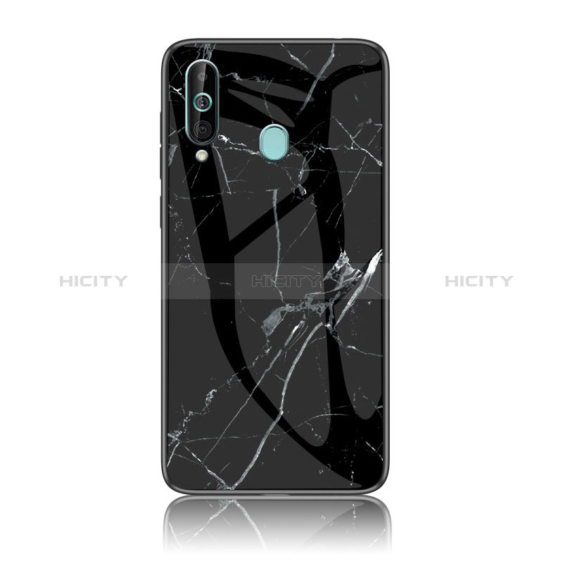 Custodia Silicone Gel Laterale Fantasia Modello Specchio Cover per Samsung Galaxy M40 Nero