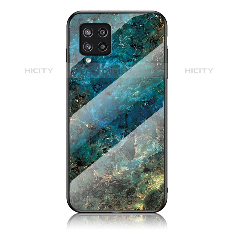 Custodia Silicone Gel Laterale Fantasia Modello Specchio Cover per Samsung Galaxy M42 5G Blu