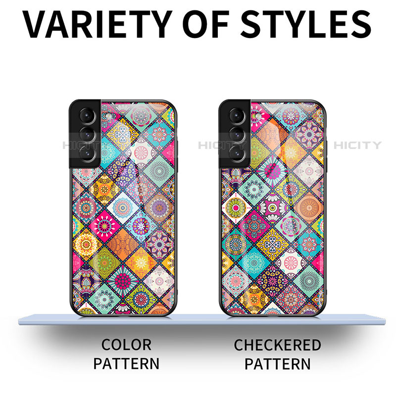 Custodia Silicone Gel Laterale Fantasia Modello Specchio Cover per Samsung Galaxy S21 Plus 5G