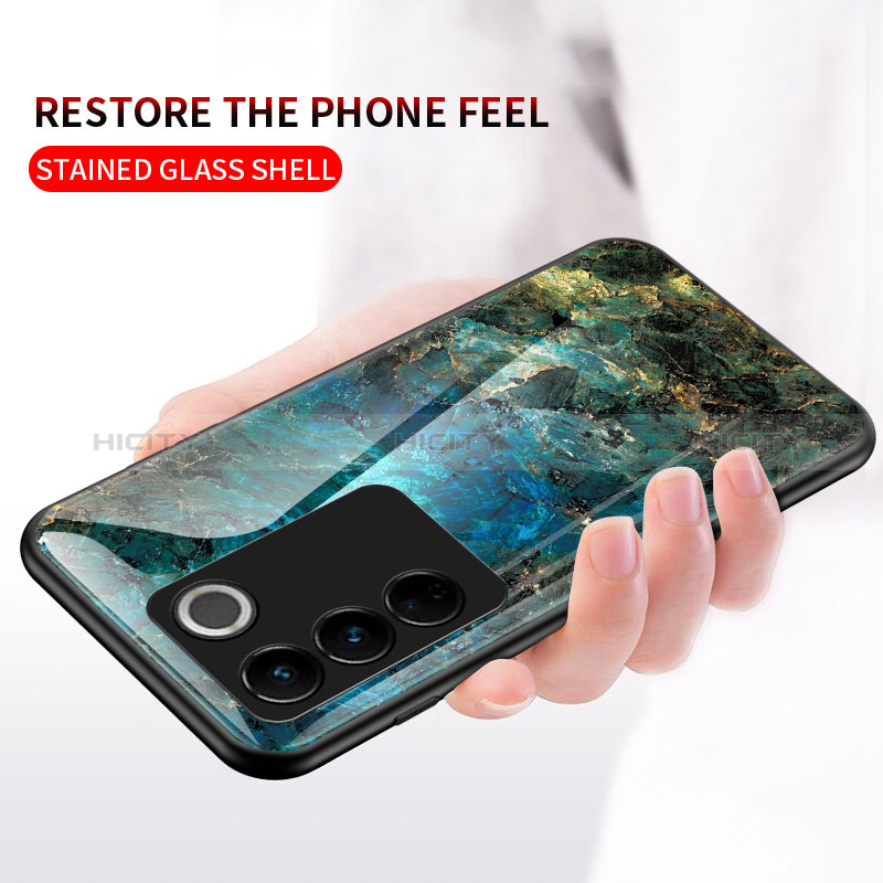 Custodia Silicone Gel Laterale Fantasia Modello Specchio Cover per Vivo V27 Pro 5G