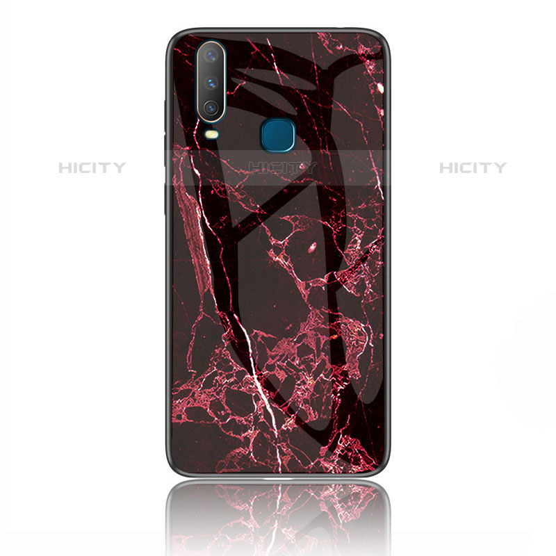 Custodia Silicone Gel Laterale Fantasia Modello Specchio Cover per Vivo Y11 Rosso