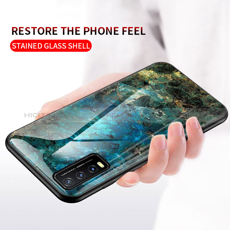 Custodia Silicone Gel Laterale Fantasia Modello Specchio Cover per Vivo Y12G