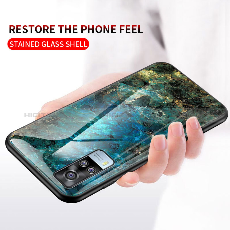 Custodia Silicone Gel Laterale Fantasia Modello Specchio Cover per Vivo Y51 (2021)