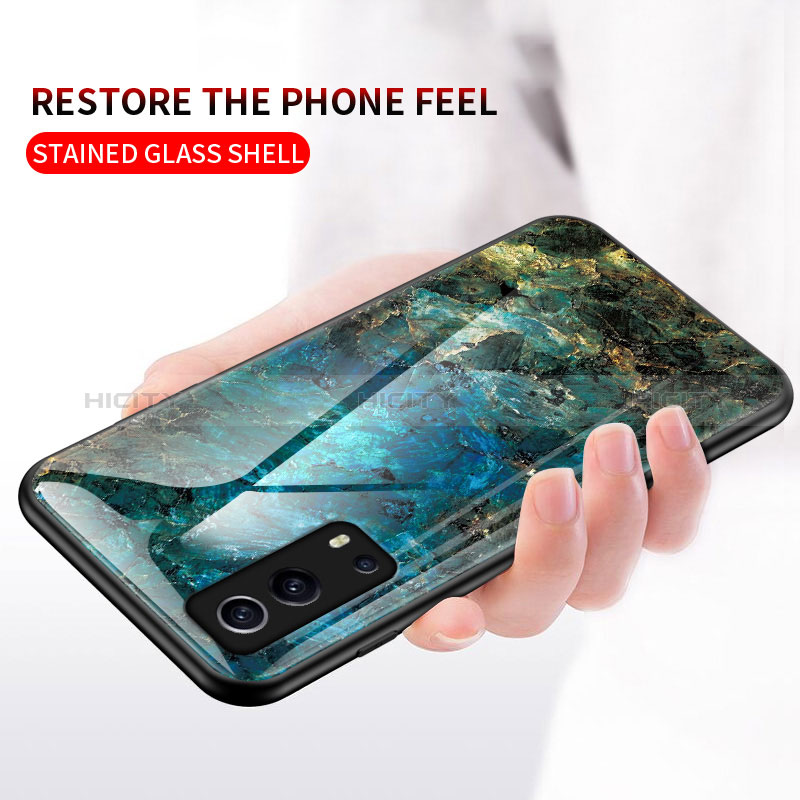 Custodia Silicone Gel Laterale Fantasia Modello Specchio Cover per Vivo Y72 5G