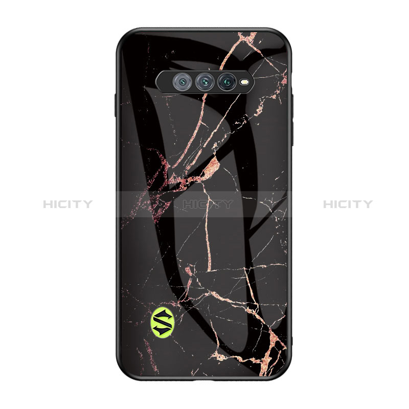 Custodia Silicone Gel Laterale Fantasia Modello Specchio Cover per Xiaomi Black Shark 4S 5G Oro e Nero