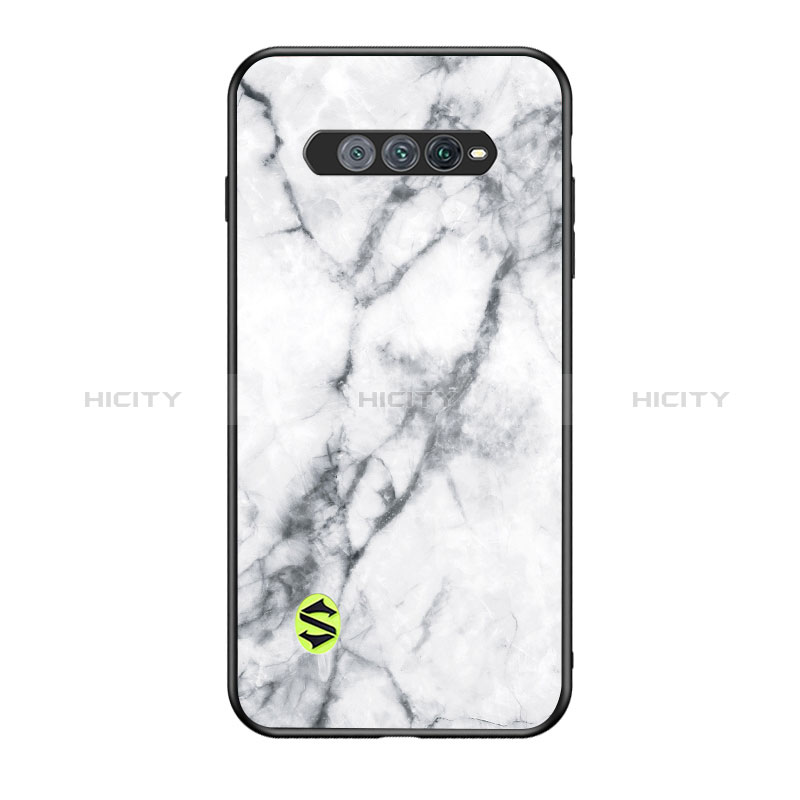 Custodia Silicone Gel Laterale Fantasia Modello Specchio Cover per Xiaomi Black Shark 4S Pro 5G Bianco