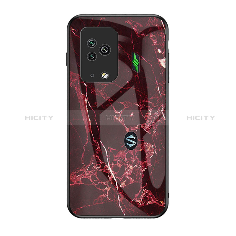 Custodia Silicone Gel Laterale Fantasia Modello Specchio Cover per Xiaomi Black Shark 5 Pro 5G Rosso