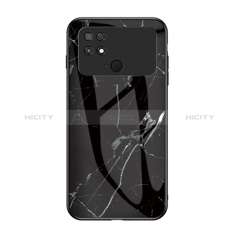 Custodia Silicone Gel Laterale Fantasia Modello Specchio Cover per Xiaomi Poco C40 Nero