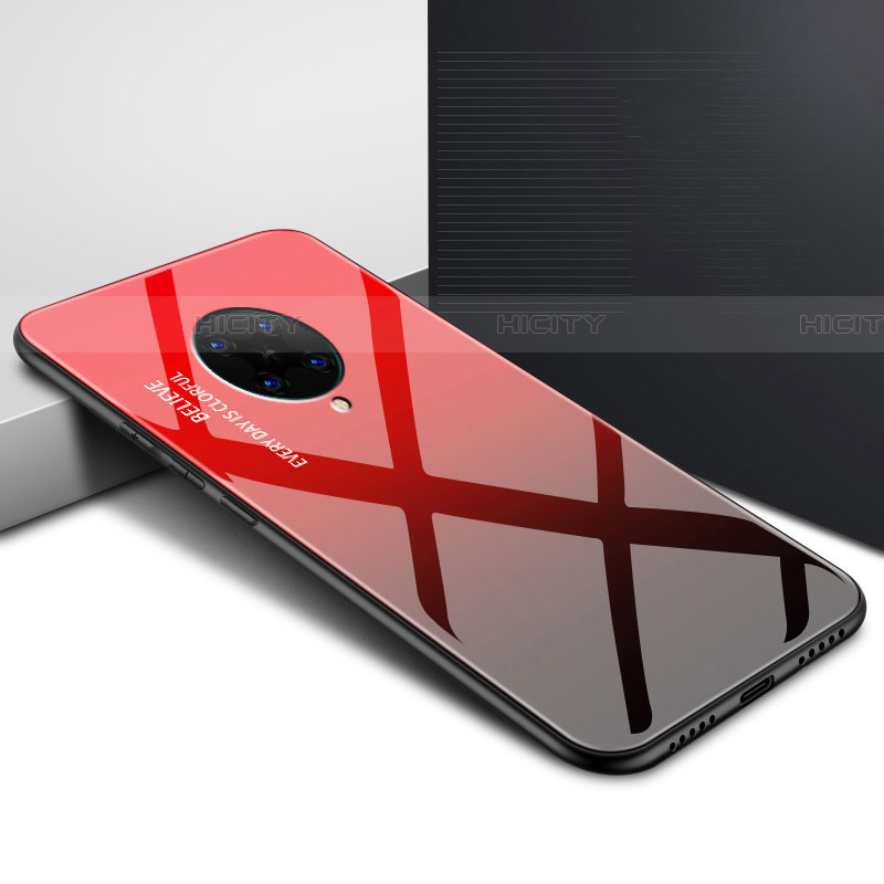 Custodia Silicone Gel Laterale Fantasia Modello Specchio Cover per Xiaomi Poco F2 Pro Rosso