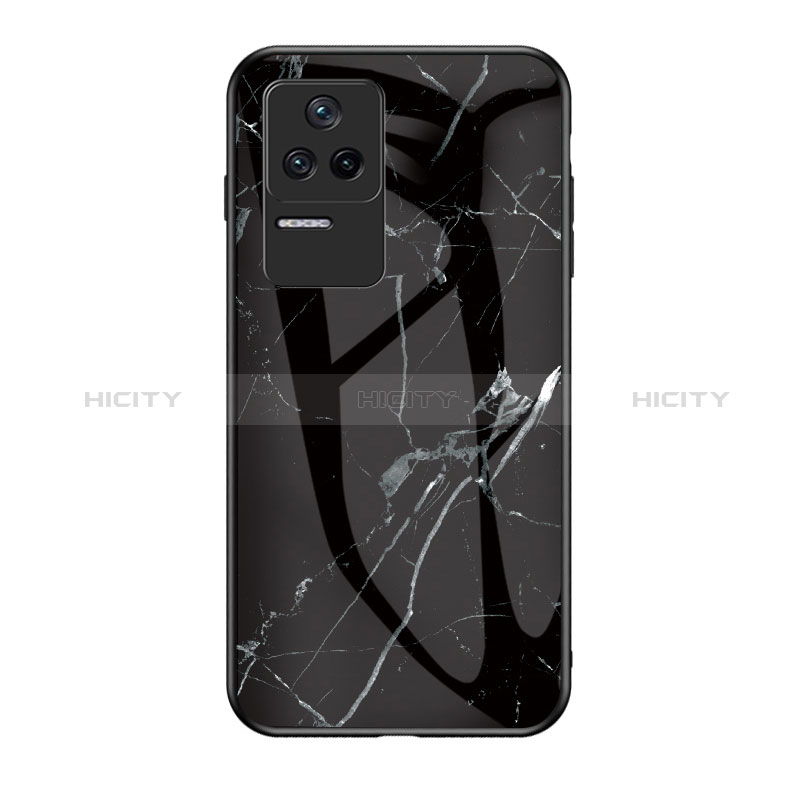 Custodia Silicone Gel Laterale Fantasia Modello Specchio Cover per Xiaomi Poco F4 5G Nero