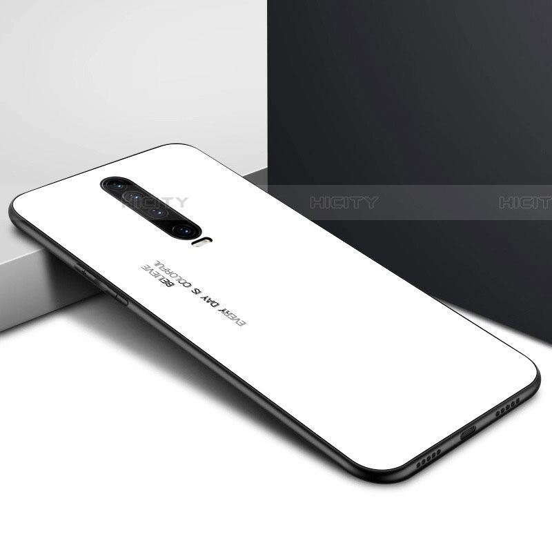 Custodia Silicone Gel Laterale Fantasia Modello Specchio Cover per Xiaomi Poco X2 Bianco