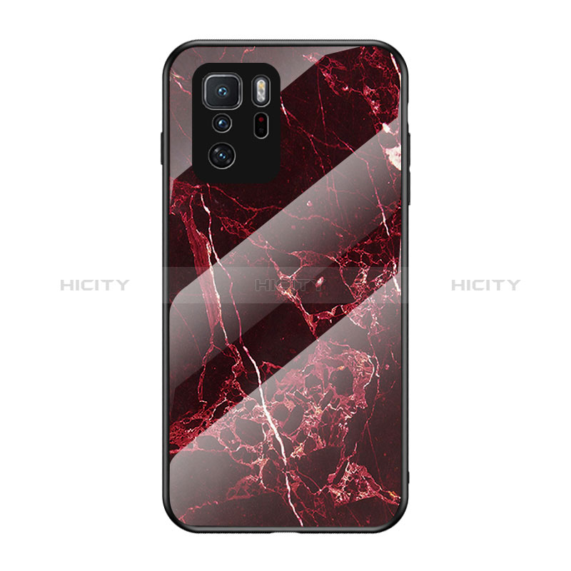 Custodia Silicone Gel Laterale Fantasia Modello Specchio Cover per Xiaomi Poco X3 GT 5G Rosso